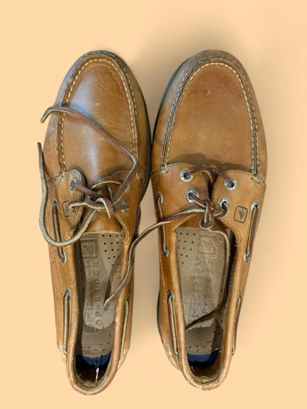Men's Sperry Top Sider Leather Boat Shoes SZ 9.5
